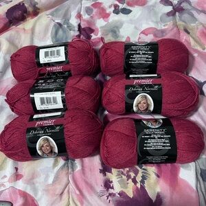 Serenity by Premier Sock Weight Yarn 6 Skein Lot, Red